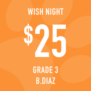 Grade 3 Diaz Wish Night donation: $25 Increments