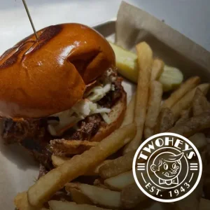 Twohey's Pulled Pork Sandwich and Fries